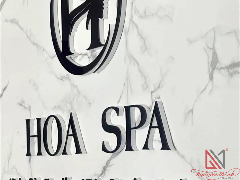 chữ nổi mica spa cho HOA SPA 
